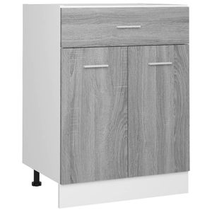 Möbel - CLORIS Unterschrank mit Schublade Grau Sonoma 60x46x81,5 cm, 27,9 kg 815577