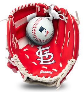 Franklin 9,5 Inch Youth MLB Glove and Ball Se Team Cardinals