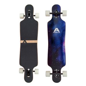 Apollo Longboard "Nebula" Twin Tip DT Komplettboard 101,6 x 24,6 cm 8 Lagen Holzdeck Cruiser-Board