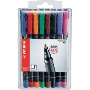 STABILO Folienstift OHPen universal permanent 8er Etui 0,7 mm F