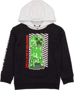 Minecraft - Kapuzenpullover für Jungen NS6695 (158-164) (Schwarz/Grau/Grün)