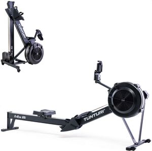 Tunturi Fitrow 80i Rudergerät - Fitness-Rudergerät - Klappbares Trainingsgerät - 10 Stufen der Widerstandsfähigkeit - Luftwiderstand - Bluetooth