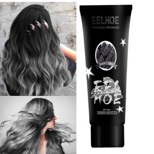 60ml Einweg-Haarfarbe Farbwechsel Haarfärbemittel-Farbcreme, Schwarz-Silber Haarfarbe Creme Haartönungen