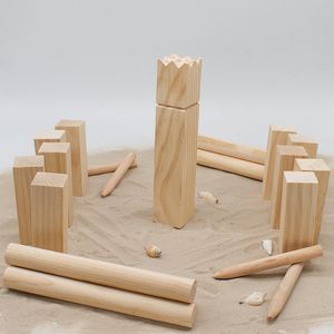 Wikingerspiel  Wurfspiel Outdoor Holzspiel Rasenschach 21-tlg S150