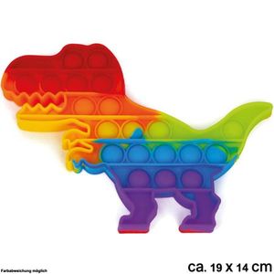 Rainbow Dinosaurier ca. 19 cm x 14 cm Push It Pop It Fidget Bubble Pop Trend Spielzeug Toy Anti Stress Spiele