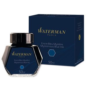 Waterman Füllfederhalter-Tinte | Mysterious Blue | Tintenflacon mit 50 ml