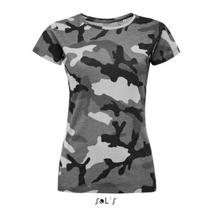 Womens Camo / Tarn Damen T-Shirt - Farbe: Grey Camo - Größe: M