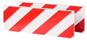 WALSER CarComfort Garagen-Wandschutz, 2 Stück Auto-Türkanten-Schutz, Türschutz-Garage selbstklebend, Auto-Tür-Schutz-Set 40x15x1,5 cm rot/weiß