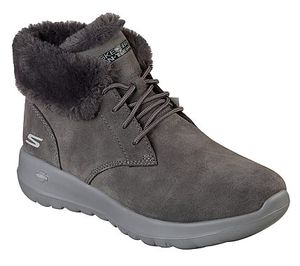 Skechers Dámske členkové topánky s teplou podšívkou sivé