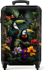 NoBoringSuitcases.com - Kufr Jungle flowers - Vhodný pro rozměry 55x40x20 cm a 55x35x25 cm - Kufr na kolečkách pro příruční zavazadla se zámkem - Příruční kufr - Kufr na kolečkách pro dospělé - Příruční kufr - Cestovní kufr na kolečkách - Kufr na kolečkách lehká kabelkaKufr na příruční zavazadla 55x35x20 cm, 36L, NoBoringSuitcases.com - Kufr Jungle flowers - Vhodný pro rozměry 55x40x20 cm a 55x35x25 cm - Kufr na kolečkách pro příruční zavazadla se zámkem - Příruční kufr - Kufr na kolečkách pro dospělé - Příruční kufr - Cestovní kufr na kolečkách - Kufr na kolečkách lehká kabelkaKufr na příruční zavazadla 55x35x20 cm, 36L,