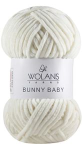 Wolans Bunny Baby - Chenille Wolle, super Bulky (wie Himalaya Dolphin Baby) 100g 10002 - Creme
