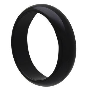 Ring aus echtem Onyx schwarz glatt Onyxring Damenring Fingerring schlicht