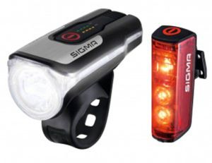 Sigma Beleuchtungsset Aura 80 USB Blaze Fahrradbeleuchtung LED Frontlicht Rücklicht akkubetriebenes Set StVZO