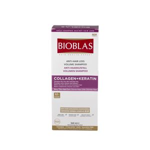 Bioblas Botanic Oils Collagen + Keratin Anti Haarausfall Shampoo für Mann & Frau