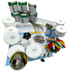 Elektro-Schul-Set, Kl.3/4, Stromkreis/Leitfähigkeit, 10 Schüler, inkl. Arbeitsheft - Strom-Experimente, myExperimentSet, Werkpackung, Kinder