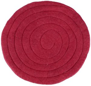 Filz Stuhlauflage, Sitzkissen, Gesteppte Sitzauflage - Rot, Wolle, 1,5*35*35 cm, Meditationskissen & Sitzkissen