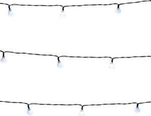 Grundig Solar Power Light String - 16,85 M - 100 lampek - Ciepłe białe światło - 8 trybów - Czarny