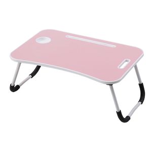 Albatros Laptoptisch für Bett mit Schublade FLIP - Laptop Tisch / Tablett, div Farben Holz, klappbar - Laptop Tisch für Couch/Sofa oder Laptop Ständer für Bett mit Handy/Tablet-Halter (rosa)