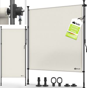 tillvex® Klemmmarkise Senkrechtmarkise 150x310cm Beige mit Handkurbel ohne Bohren | Sichtschutz Ausziehbar & Blickdicht | Vertikalmarkise Balkon Terrasse Garten | Sichtschutzrollo Wetterfest tillvex® Klemmmarkise Senkrechtmarkise 150x310cm Beige mit Handkurbel ohne Bohren | Sichtschutz Ausziehbar & Blickdicht | Vertikalmarkise Balkon Terrasse Garten | Sichtschutzrollo Wetterfest