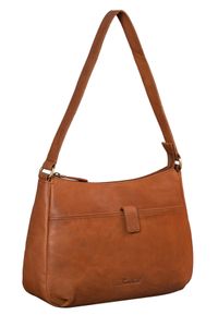 Benthill Handtasche Damen Leder - Damentasche aus Rindsleder - Echt Leder Schultertasche mit Reißverschluss - Vintage Umhängetasche