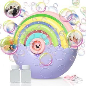 Regenbogenform Seifenblasenmaschine Bubble Machine, Automatisch, Blasenmacher, Gebläse Spielzeug -Violett