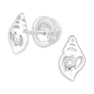 Muschel Kinder Ohrringe aus 925 Silber