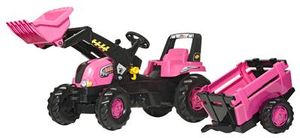 Rolly Pink Junior Traktor mit Greifer & Anhänger