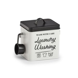 Dose für Waschpulver LAUNDRY, mit Messbecher und Deckel