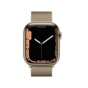 Apple Watch Series 7 Edelstahl 41mm Cellular Gold (Milanaise gold) *NEW*