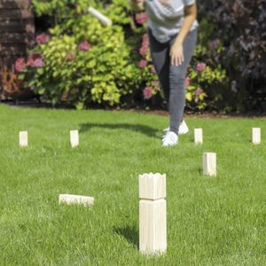 Holzspiel KUBB 'Wikinger' - Geschicklichkeitsspiel für 2-4 Spieler