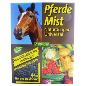 PferdeMist Naturdünger Pferdemistpellets Universal, Obst und Gemüse Dünger, 4kg