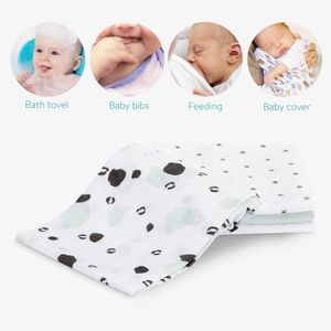 Navaris Baby Mullwindel Set - 4x Mulltuch zum Stillen Pucken Wickeln - 80x80cm Pucktuch Spucktuch - Stilltuch aus Viskose und Baumwolle - Sterne