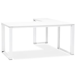 Kokoon® Schreibtisch / Besprechungstisch/ Office Desk WARNER 160x170x74 cm,Holz , Weiß,62,5 kg