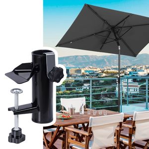 Sekey Sonnenschirm Balkon Rechteckig 200×125 cmGartenschirm mit Balkongeländer UV50+ Kippbar Outdoor-Schirm für Balkon Terrasse