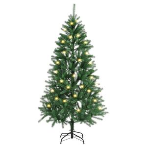 Juskys künstlicher Weihnachtsbaum 210 cm - Baum mit LED-Licht & Ständer - Indoor