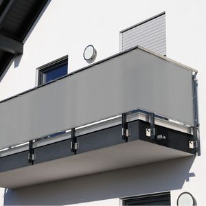 Balkonsichtschutz 600 x 90 cm grau