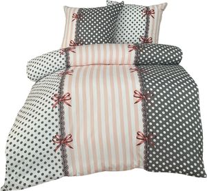 Bettwäsche Bettbezug 220x240 cm, Kopfkissenbezug 80x80 cm 3 teilig Deckenbezug Set aus 100% Polyester Winter Fleece mit Reissverschluss - Buymax®