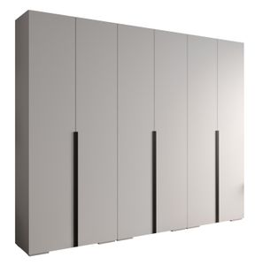 MEBLE KRYSPOL Inova 1 Schrank - 236,7x300x47cm - Weiß Weiß Schwarz