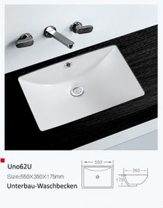 NEG Unterbau-Waschbecken Uno62U (eckig)