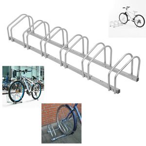 NAIZY Fahrradständer Aufstellständer Fahrrad Ständer Boden Wand Montage Metall Platzsparend (Für 6 Fahrräder)