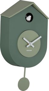 Karlsson - Wanduhr Grato Cuckoo - Dschungelgrün & graues Jade