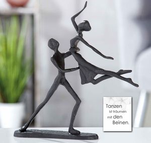 Casablanca Skulptur Tanzpaar 17,5 x 20,0 cm Eisen brüniert Tanz mit Hebefigur