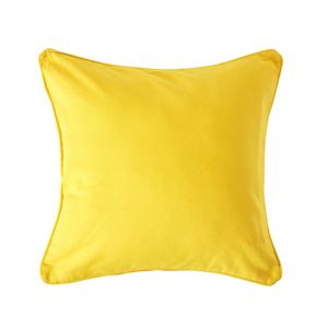 HOMESCAPES Gelber Kissenbezug aus Baumwolle, 60 x 60 cm