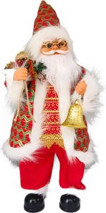 Elektrisches tanzendes Weihnachtsmann-Spielzeug, batteriebetrieben, stehend, singend, Plüsch-Weihnachtsmann-Puppe, Schreibtisch-Dekoration, Weihnachtsmann-Ornament, Partyzubehör