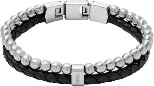 Fossil JF04855040 Herren Armband Edelstahl Silber Schwarz 21,5 cm Fossil JF04855040 Herren Armband Edelstahl Silber Schwarz 21,5 cm