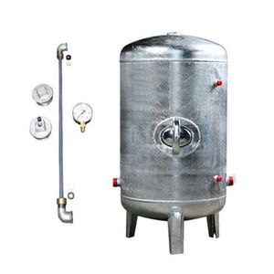 Druckbehälter 100 bis 500L 6 bar senkrecht mit Zubehör verzinkt  Druckkessel  für Hauswasserwerk : Volumen - 200 L