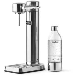 AARKE Wassersprudler Carbonator 3 Steel Silber mit PET Flasche Edelstahl Finish