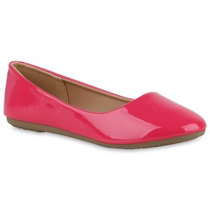 VAN HILL Damen Klassische Ballerinas Slippers Abend-Schuhe 840128, Farbe: Fuchsia, Größe: 38