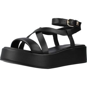 Tommy Hilfiger Damen Römersandalen New Flatform Strap 13796-36, 13796-37, 13796-38, 13796-39, 13796-40, 13796-41 THF-FW0FW07245 black 39 [Schuhe Frau]