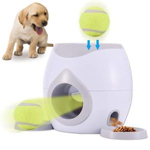 Hundeballwerfer, Automatische Tennisball Ballwurfmaschine für Hunde（Farbe:Grau）